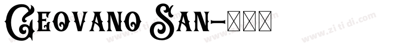 Geovano San字体转换